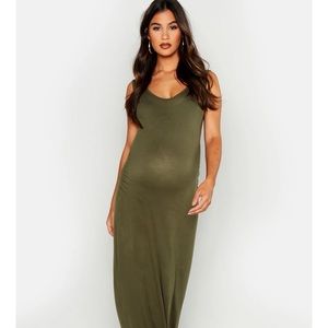 Olive maternity maxi dress